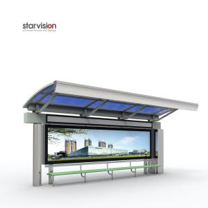 Buy cheap Starvision Stainless Steel LED Illuminated Smart Bus Shelter With Bench For Urban City from wholesalers