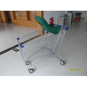 Buy cheap Q195 Low Carbon Steel Shopping Trolley Cart With Baby Capsule GS / ROSH 210L from wholesalers