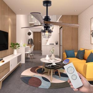 Buy cheap Remote Control 52 Inch DC Motor Decorative 3 Wooden Blades With Light from wholesalers