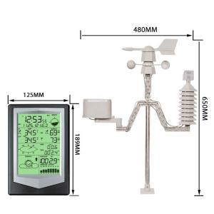 Outdoor Temperature Range -40 To 60 ° C Home Weather Station With Wireless Rain