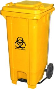 Buy cheap 100L waste bin with wheels and pedal product