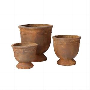 Buy cheap Ornate Architectural Cement Planter Pots Hand Carved For Courtyard Decor from wholesalers