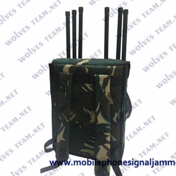Quality Military High Power RF Signal Backpack Jammer Durable GSM 3G 4G Cell Phone Drone Signal Jammer for sale