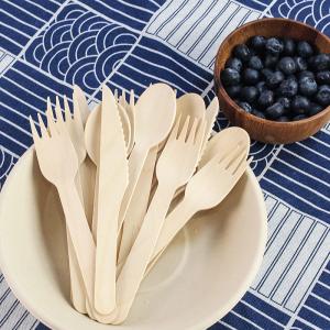 Buy cheap Eco Disposable Wooden Cutlery Set Disposable Spoons Wooden Spoons And Forks product