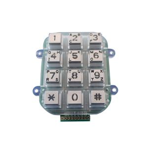 Buy cheap Numeric Metal Keypad 4x3 Acess Control System IP65 12 Keys Dot Matrix Interface from wholesalers