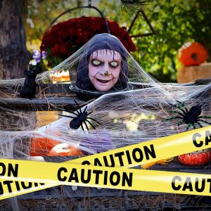 Buy cheap Biohazard High Visibility Tape Halloween Decoration Tape for Haunted Houses, Yard Décor, Parties | Caution from wholesalers