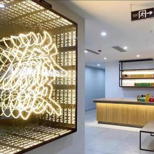 Buy cheap 3D Abyss Mirror Neon Acrylic Luminous Letters with Neno Lights Delicate Custom Size Shape from wholesalers