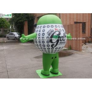 Cute Advertising Inflatables , Inflatable Golf Ball Moving Cartoon