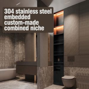 Buy cheap 304 Stainless Steel Shower Niche with Embedded Custom Design Full Welded Seamless and Vacuum Nano Coating from wholesalers