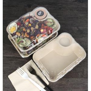 Buy cheap 22.4x16x4.5cm Biodegradable Bamboo Pulp Packaging 850ml Microwaveable from wholesalers