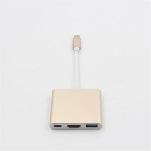 Buy cheap Type-C 3.1 to USB 3.0 HDMI Type C Female Charger Adapter 3 in 1 Charging Port Hub from wholesalers
