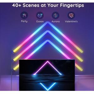 Buy cheap 6pc/set  programmable TV led back light wifi APP digital rgb led bar lights DIY installation from wholesalers