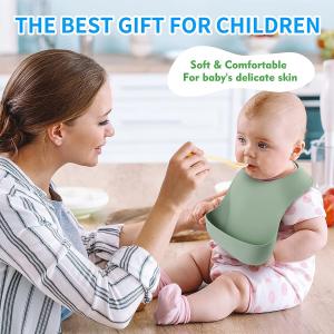 Buy cheap FDA Approved Patel Color Silicone feeding Bib Safe In Steriliser Baby Pinny from wholesalers