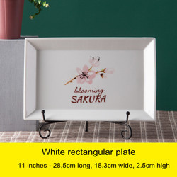 Buy cheap Japanese Cherry Blossom White Round Rectangle Square Baking Dessert Bowl Restaurant Ceramic Dinner Plate And Mug from wholesalers