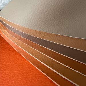 China Eco Synthetic PVC Leather Material Litchi Pattern Sustainable For Public Areas on sale