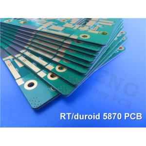 Buy cheap Rogers RTduroid 5870 high frequency PCB 2-layer 0.127 mm (5mil) with bare copper|ENIG|Immersion Silver|Immersion Tin from wholesalers