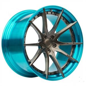 Customized luxury 2 piece forged alloy wheels for high end racing cars