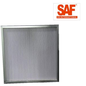 Buy cheap Deep Pleat High Efficiency Media Filter , Galvanized Frame H14 Hepa Filter from wholesalers