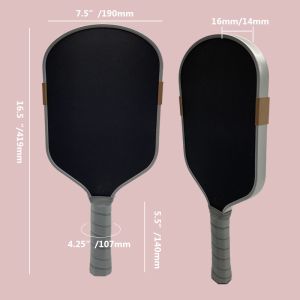 HIGOOO Custom Boomstick Pickleball Paddle14/16mm Electroplated Shiny Edge Metal