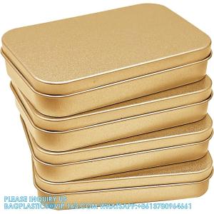Buy cheap Metal Rectangular Empty Hinged Tins - Pack Of 40 Silver Mini Portable Box Small Storage Kit & Home Organizer With Lids from wholesalers