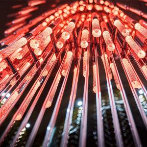 Buy cheap High Ceiling Hotel Lobby Modern Crystal Chandelier With Glass Shade And AC 165-265V Input Voltage from wholesalers