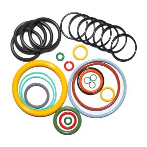 Three Piece Hydraulic Piston Seals With Elastomeric Sealing Element / Guide