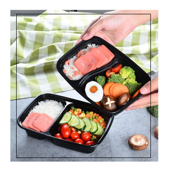 Quality Microwavable Take Out Pp Disposable Plastic Food Containers With Lid for sale