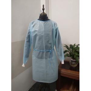 Buy cheap Waterproof PE Coated PP Isolation Gown Disposable With Elastic Cuff from wholesalers