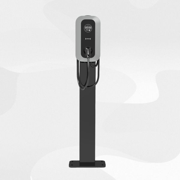 Compact 7kW AC EV Charging Station with 5m Cable Type-2 Outlet and Overcurrent