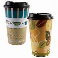 Buy cheap PE Coated Paper Takeaway Smoothie Cups 16 Ounce Double Wall With Accurate Printing product