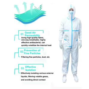 Buy cheap Dupont Disposable Protective Coverall Stitched Needle Thread   Double Sealing from wholesalers