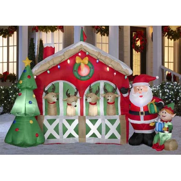 Quality Giant Custom Advertising Inflatables Waterproof Oxford Cloth Christmas House for sale