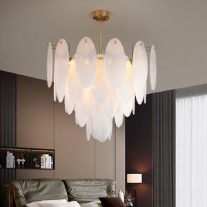 Buy cheap Modern chandeliers for living room glass round art décor leaf chandelier(WH-MI-320) from wholesalers