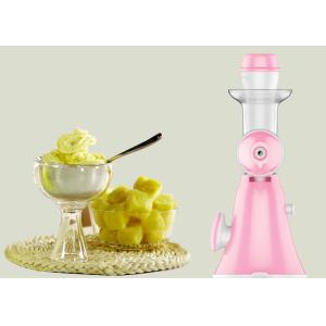 Pink Color Fruit Mini Ice Cream Maker Non Electric Type Overall Unit Washable