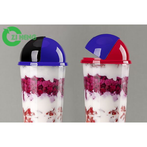 Quality Grease Resistant Clear Plastic Party Cups With Dome Lids Flexo Printing for sale