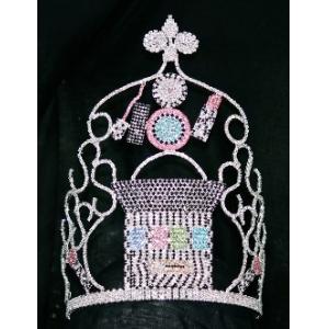 Buy cheap Making up theme pageant crowns and tiaras custom crowns crystal tiaras wholesale crowns supplier manufactuer pai crown from wholesalers