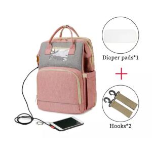 3 In 1 Polyester Solid Baby Diaper Backpack 30~40L