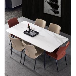 Buy cheap 120cm 140cm 160cm 8 Seater Marble Dining Table And Chairs And With Bench from wholesalers