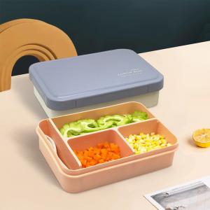 Buy cheap Three Compartment Sealed Plastic Lunch Box 1250ML For Student from wholesalers