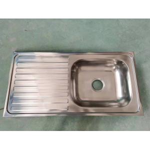 Buy cheap Steel Kitchen Sink With Drainboard Drainer Included Rust Resistant from wholesalers