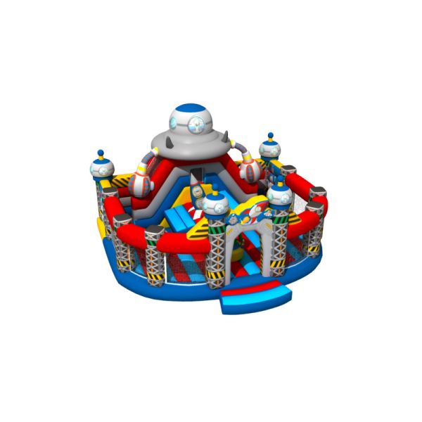 Buy cheap Spaceship Themed Inflatable Fun City Round Shape For Amusement Park New Design Inflatable Big Fun City from wholesalers