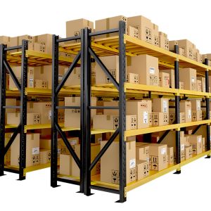 Buy cheap High Load-Bearing 540-900kg Powder Coated Warehouse Metal Racks with Easy Assembly and Various Sizes Available from wholesalers