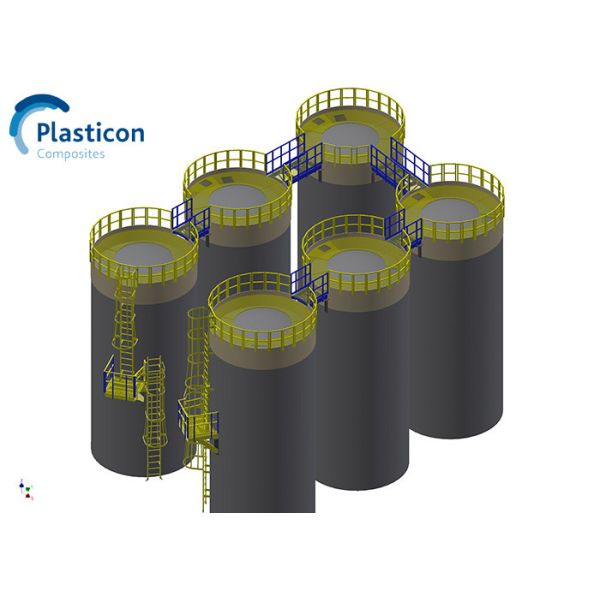 Quality Customized FRP Tank Fibre Reinforced Plastic Tanks And Vessels for sale
