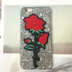 Buy cheap Sparkling Embroidery Roses Back Cover Cell Phone Case For iPhone 7 6s Plus from wholesalers