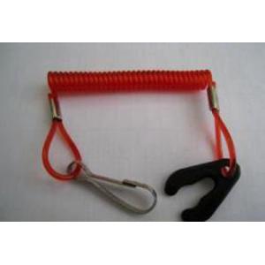 Buy cheap Custom accessory red spiral coil tether with loop end metal signle hook plastic attachment from wholesalers