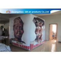 Buy cheap Fireproof White Cube Inflatable Helium Balloons PVC Material Full Digital product