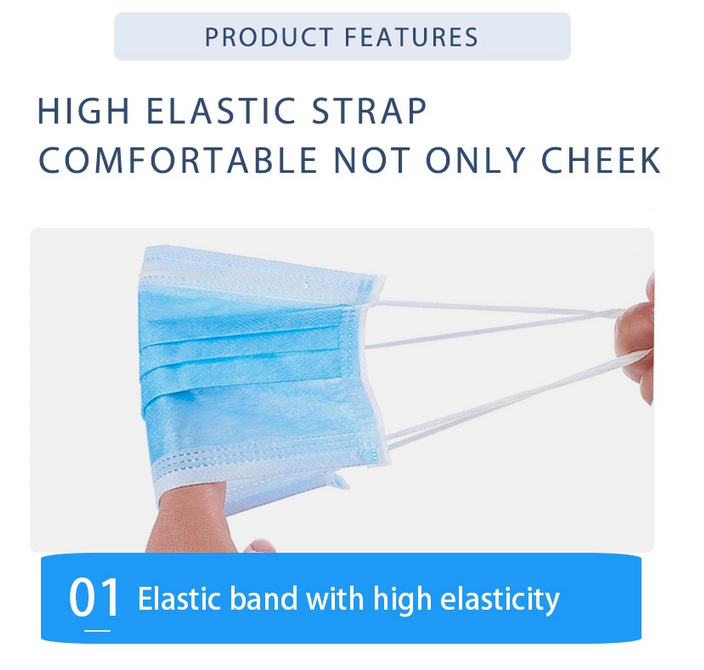 ISO13485 Factory surgical nonwoven 3 ply face mask for hospital and dental