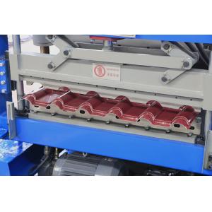 Metal Glazed Roof Tile Roll Forming Machine With High Production Speed
