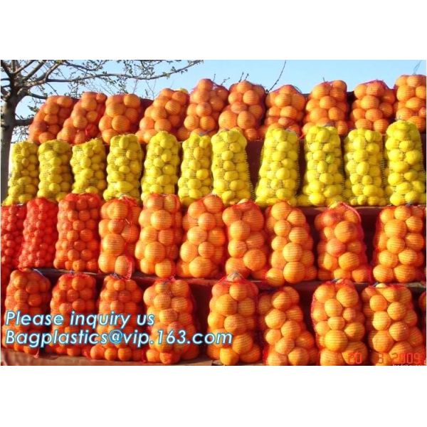 Quality PE raschel mesh net bag,Fruit Vegetable Potato Bag / PP PE Mesh Bag / Raschel Leno Mesh Bag for Packing onions potatoes for sale