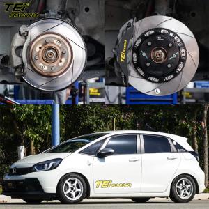 Buy cheap Front Big Brake Kit 4 Piston Caliper with 286x24mm rotor BBK auto brake system For HONDA Life 15 Inch car rim from wholesalers